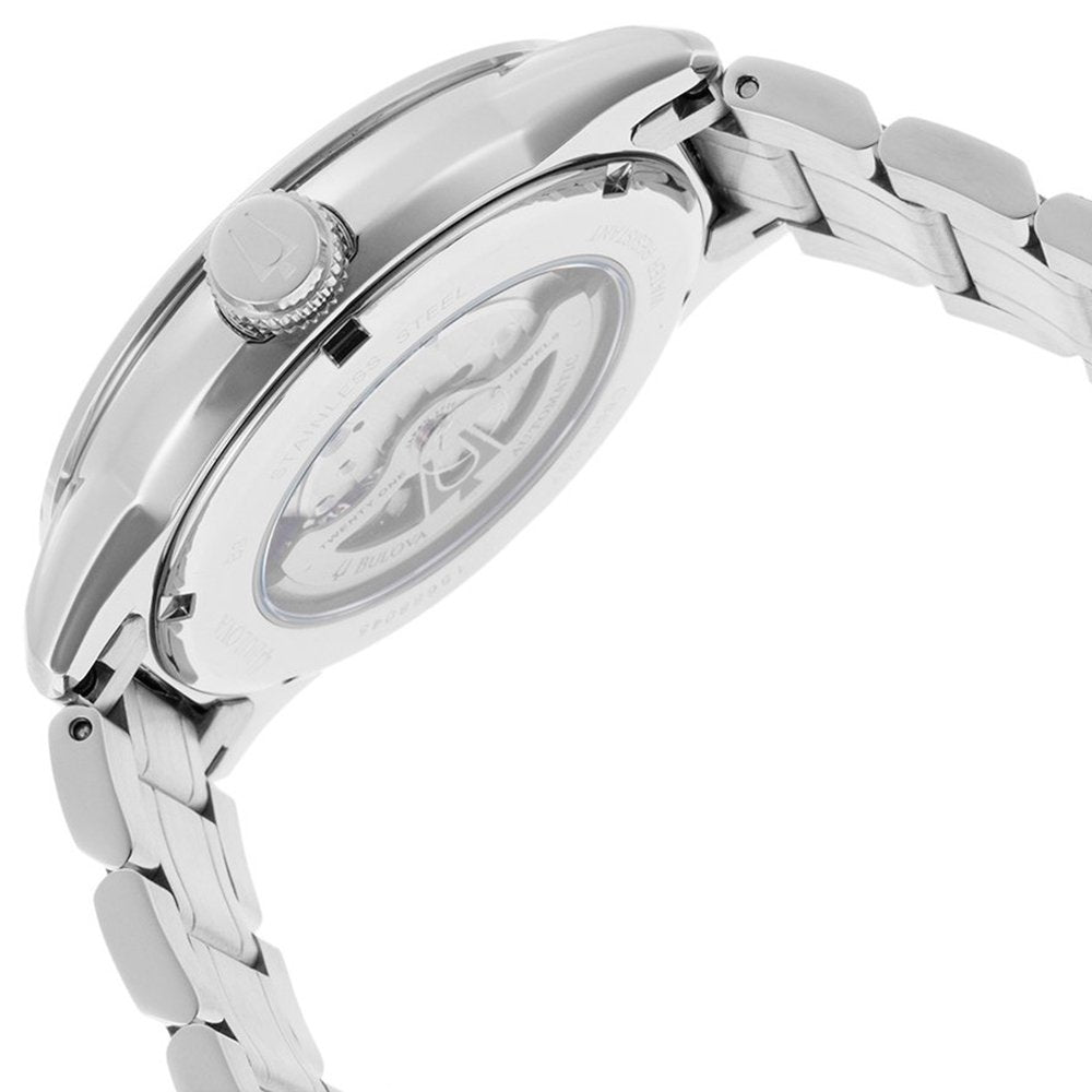 Shop Authentic Bulova BVA Series Dual Aperture Silver Dial Silver Steel Strap Watch for Men - 96A118 - Luxxuri
