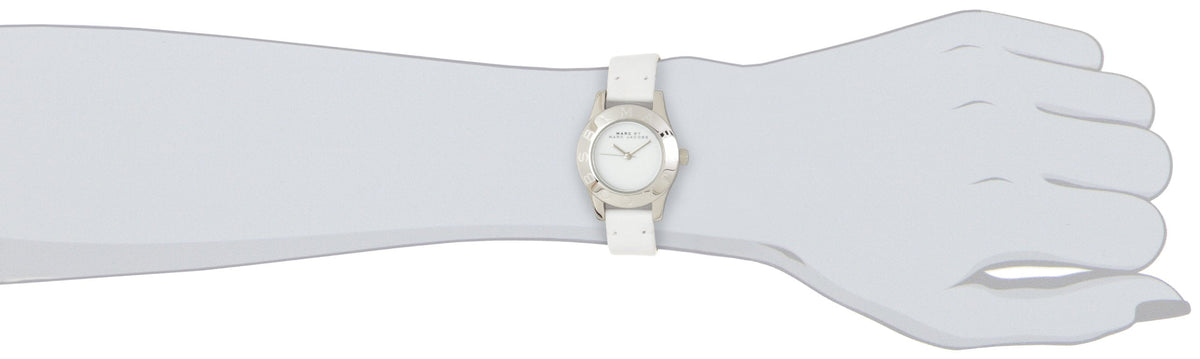 Shop Authentic Marc Jacobs Mini Blade White Dial White Leather Strap Watch for Women - MBM1206 - Luxxuri
