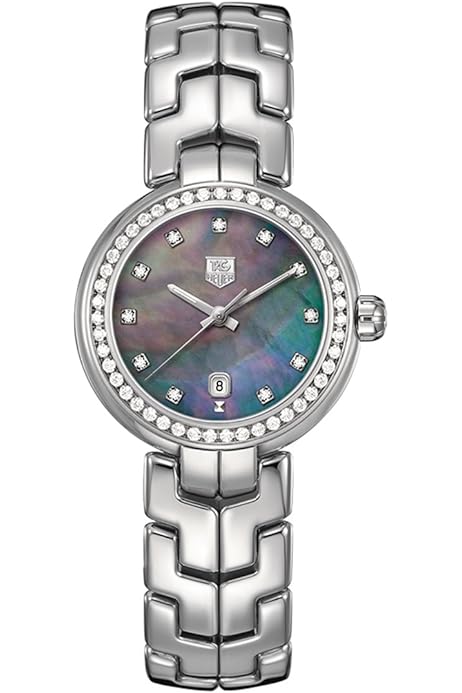 Shop Authentic Tag Heuer Link Trilogy Cameron Diaz Diamonds Mother of Pearl Dial Silver Steel Strap Watch for Women - WAT1419.BA0954 - Luxxuri