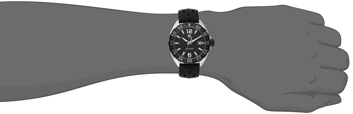 Shop Authentic Tag Heuer Formula 1 Quartz Black Dial Black Rubber Strap Watch for Men - WAZ1110.FT8023 - Luxxuri