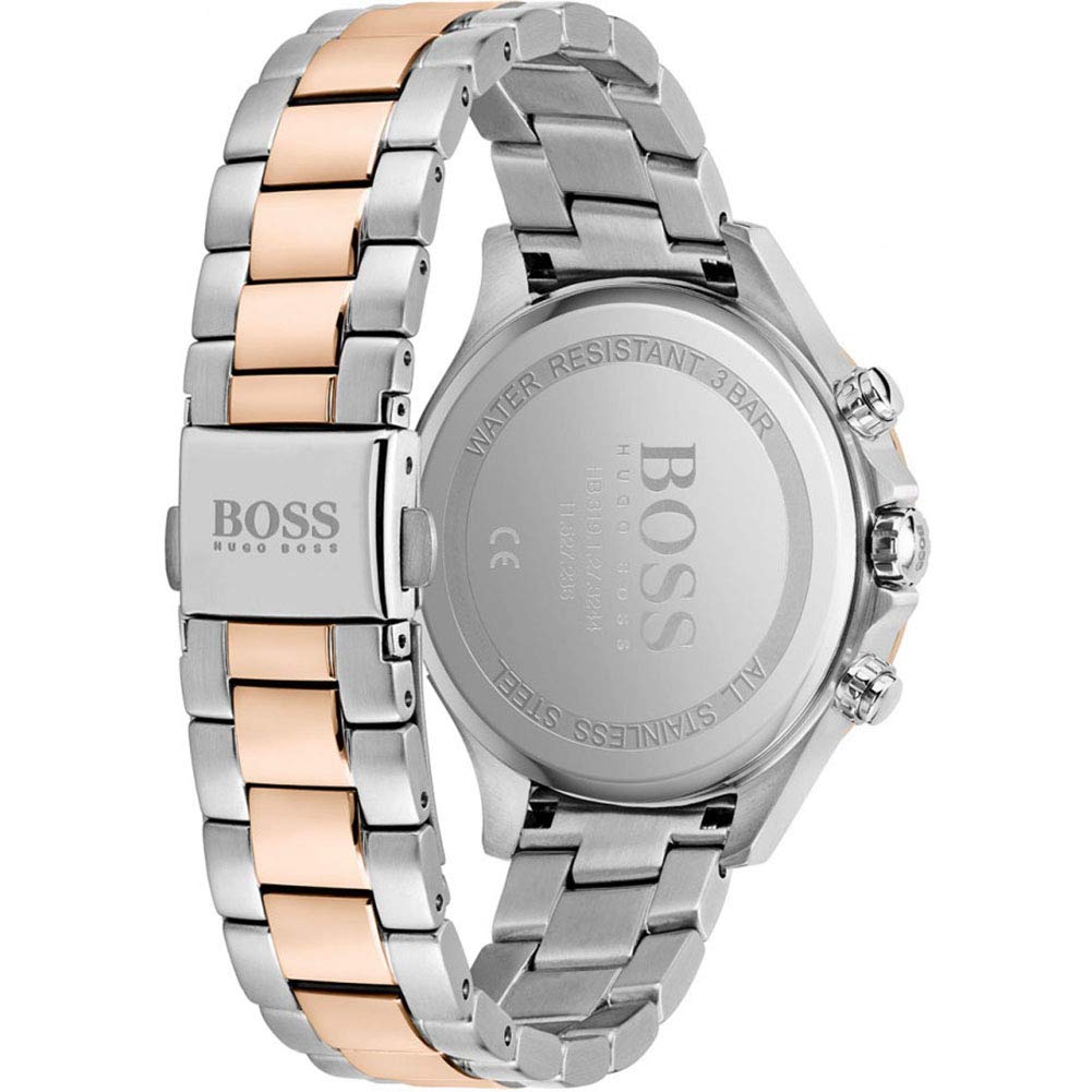 Shop Authentic Hugo Boss Signature Silver Dial Two Tone Steel Strap Watch for Women - 1502567 - Luxxuri