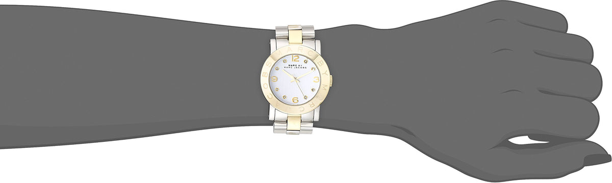 Shop Authentic Marc Jacobs Amy Silver Dial Two Tone Steel Strap Watch for Women - MBM3139 - Luxxuri