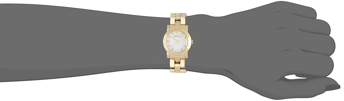 Shop Authentic Marc Jacobs Mini Amy White Dial Gold Steel Strap Watch for Women - MBM3057 - Luxxuri