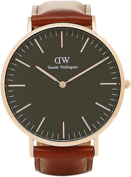 Shop Authentic Daniel Wellington Classic St Mawes Black Dial Brown Leather Strap Watch For Men - DW00100124 - Luxxuri