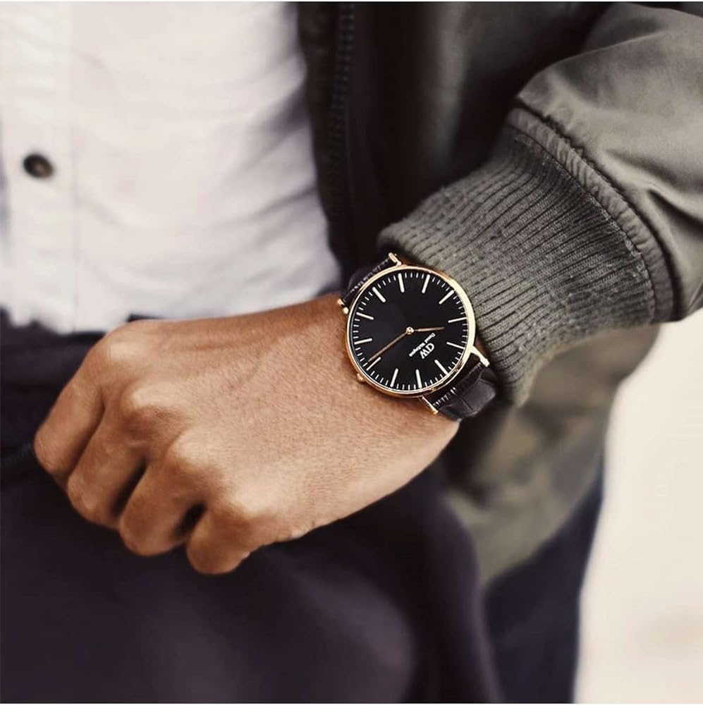Shop Authentic Daniel Wellington Classic Reading Black Dial Black Leather Strap Watch For Men - DW00100129 - Luxxuri