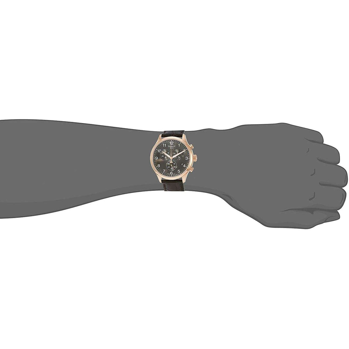 Shop Authentic Tissot Chrono XL Black Dial Brown Leather Strap Watch For Men - T116.617.36.057.01 - Luxxuri