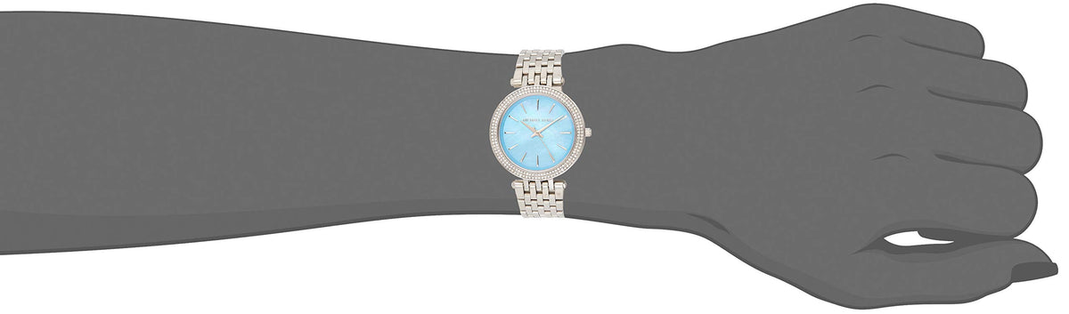 Michael Kors Darci Mother of Pearl Blue Dial Silver Steel Strap Watch for Women - MK3515