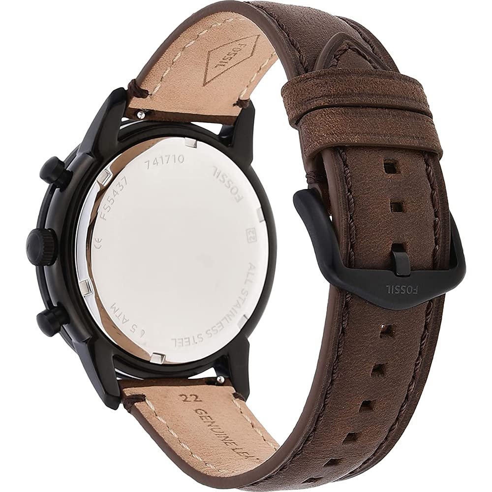Shop Authentic Fossil Grant Chronograph White Dial Brown Leather Strap Watch for Men - FS5344 - Luxxuri