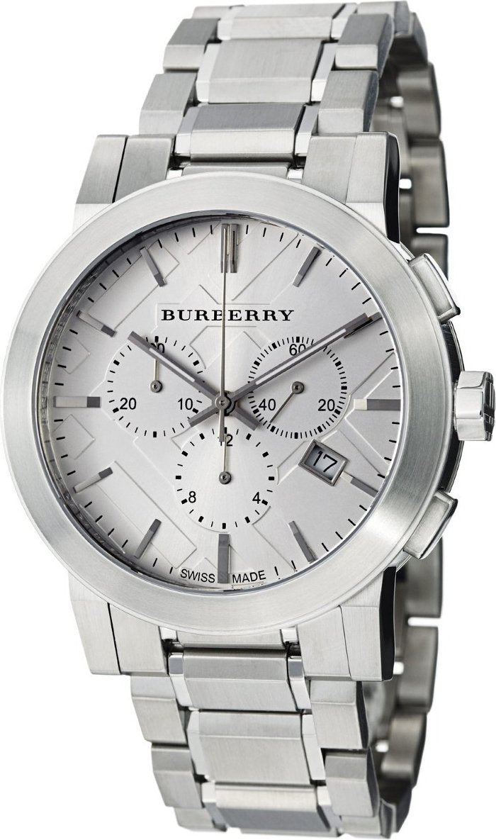 Shop Authentic Burberry The City Silver Dial Silver Steel Strap Watch for Men - BU9900 - Luxxuri