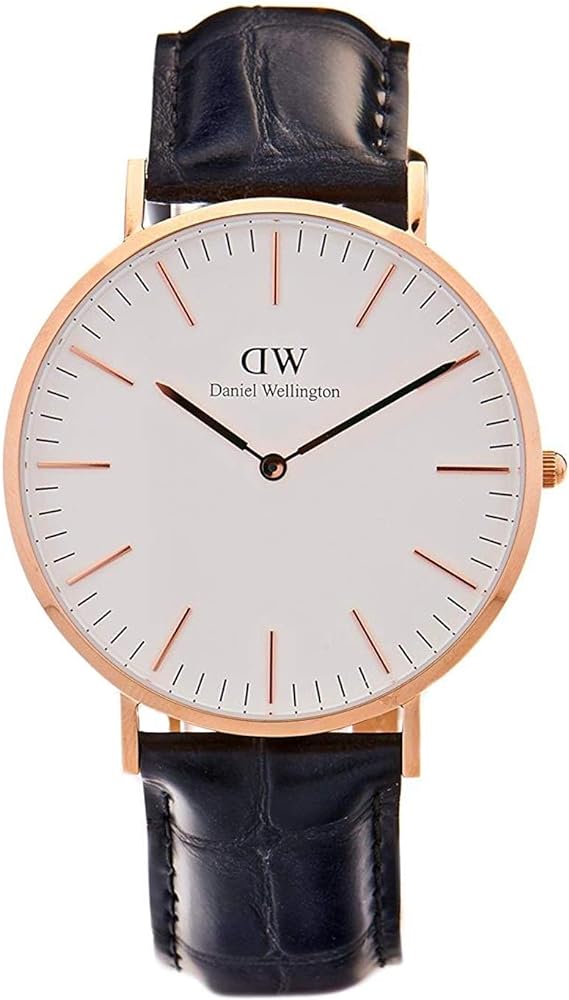 Shop Authentic Daniel Wellington Classic Reading White Dial Black Leather Strap Watch For Men - DW00100014 - Luxxuri