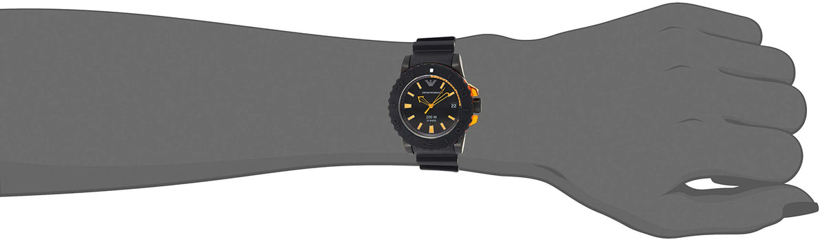 Shop Authentic Emporio Armani Sportivo Quartz Black Dial Black Silicone Strap Watch For Men - AR5969 - Luxxuri