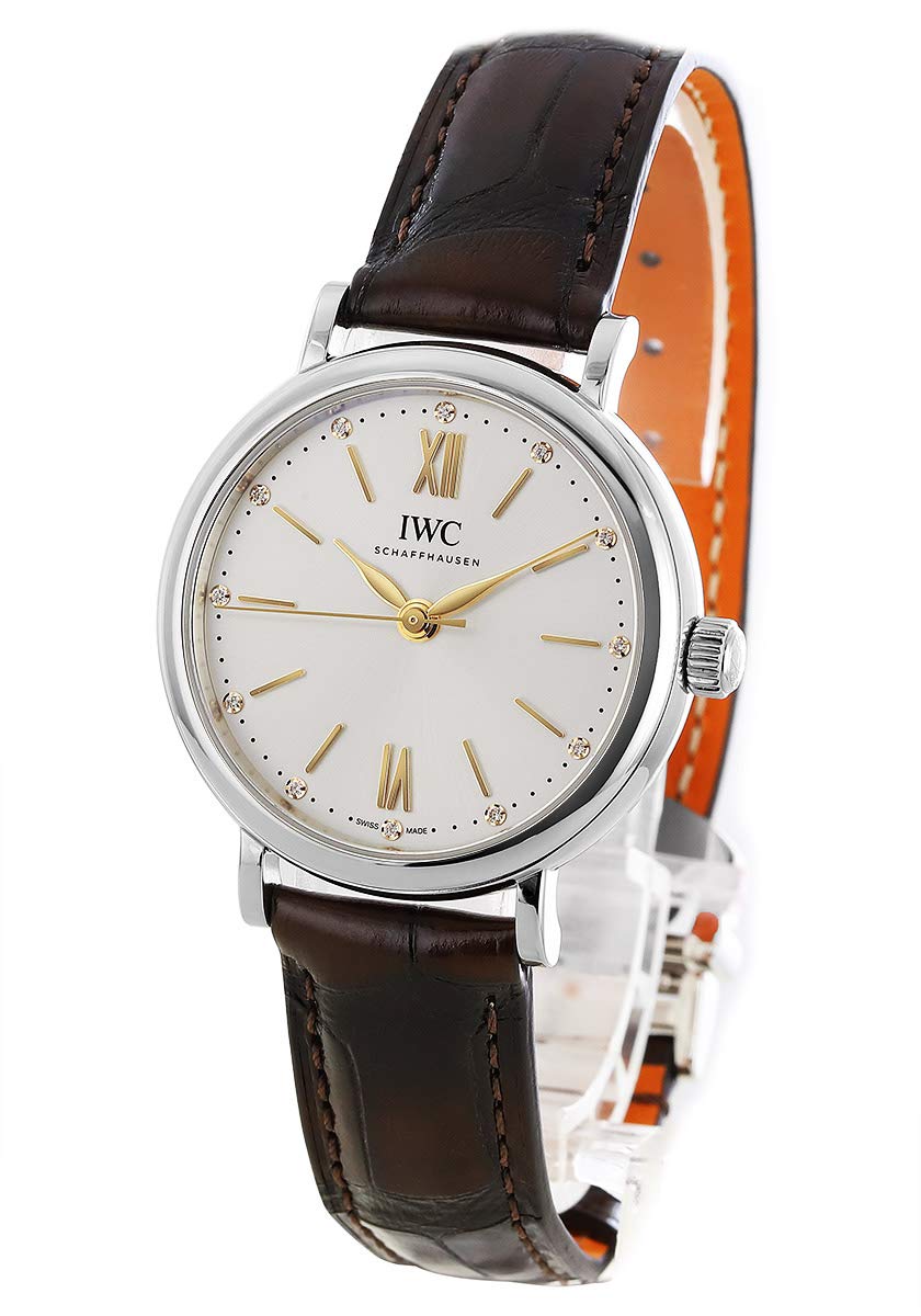 Shop Authentic IWC Portofino Automatic Silver Dial Brown Leather Strap Watch for Women - IW357403 - Luxxuri