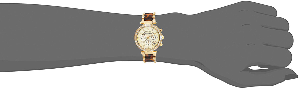 Shop Authentic Michael Kors Parker Gold Dial Two Tone Steel Strap Watch for Women - MK5688 - Luxxuri
