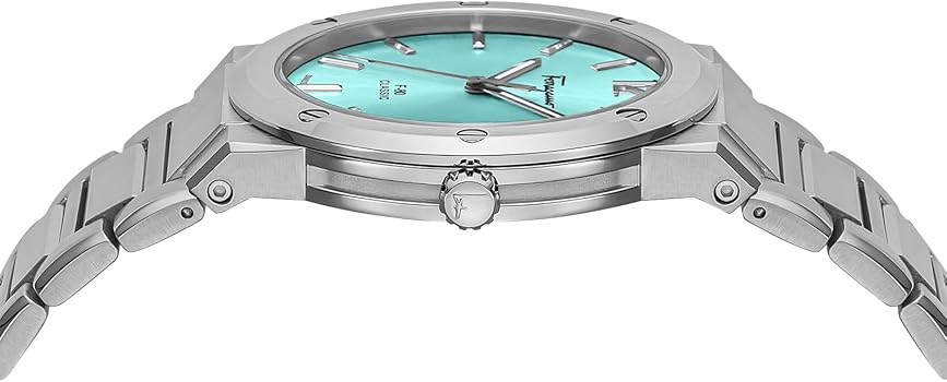 Shop Authentic Salvatore Ferragamo F-80 Classic Tiffany Blue Dial Silver Steel Strap Watch for Men - SFDT02323 - Luxxuri