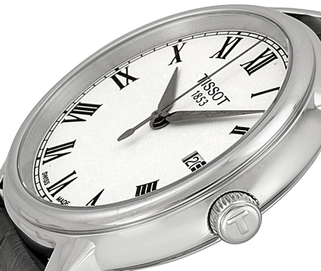 Shop Authentic Tissot T Classic Carson White Dial Black Leather Strap Watch for Men - T085.410.16.013.00 - Luxxuri