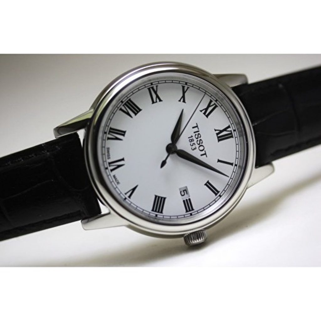 Shop Authentic Tissot T Classic Carson White Dial Black Leather Strap Watch for Men - T085.410.16.013.00 - Luxxuri
