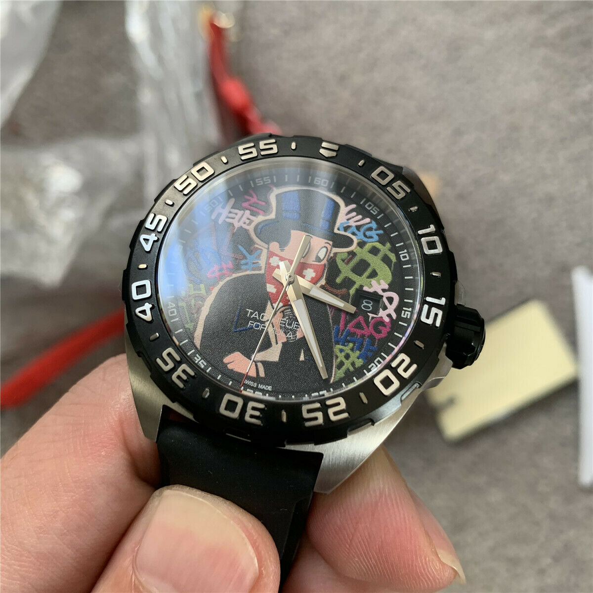 Shop Authentic Tag Heuer Formula 1 Alec Monopoly Black Dial Watch for Men - WAZ1117.FT8023 - Luxxuri