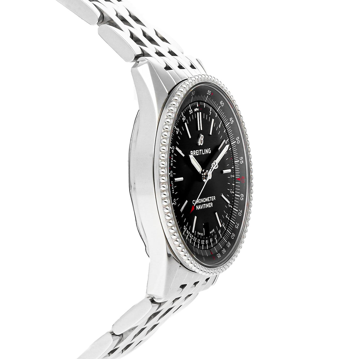 Breitling Navitimer Automatic 38mm Black Dial Stainless Steel Mens Watch - A17325241B1A1