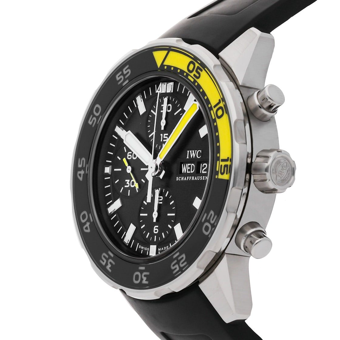 Shop Authentic IWC Aquatimer Automatic Chronograph Black Dial Black Rubber Strap Watch for Men - IW376709 - Luxxuri