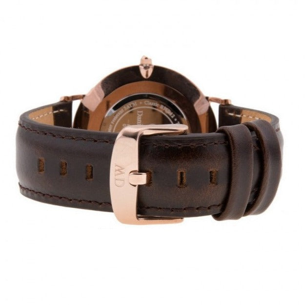 Shop Authentic Daniel Wellington Classic Bristol Black Dial Brown Leather Strap Watch for Men - DW00100137 - Luxxuri