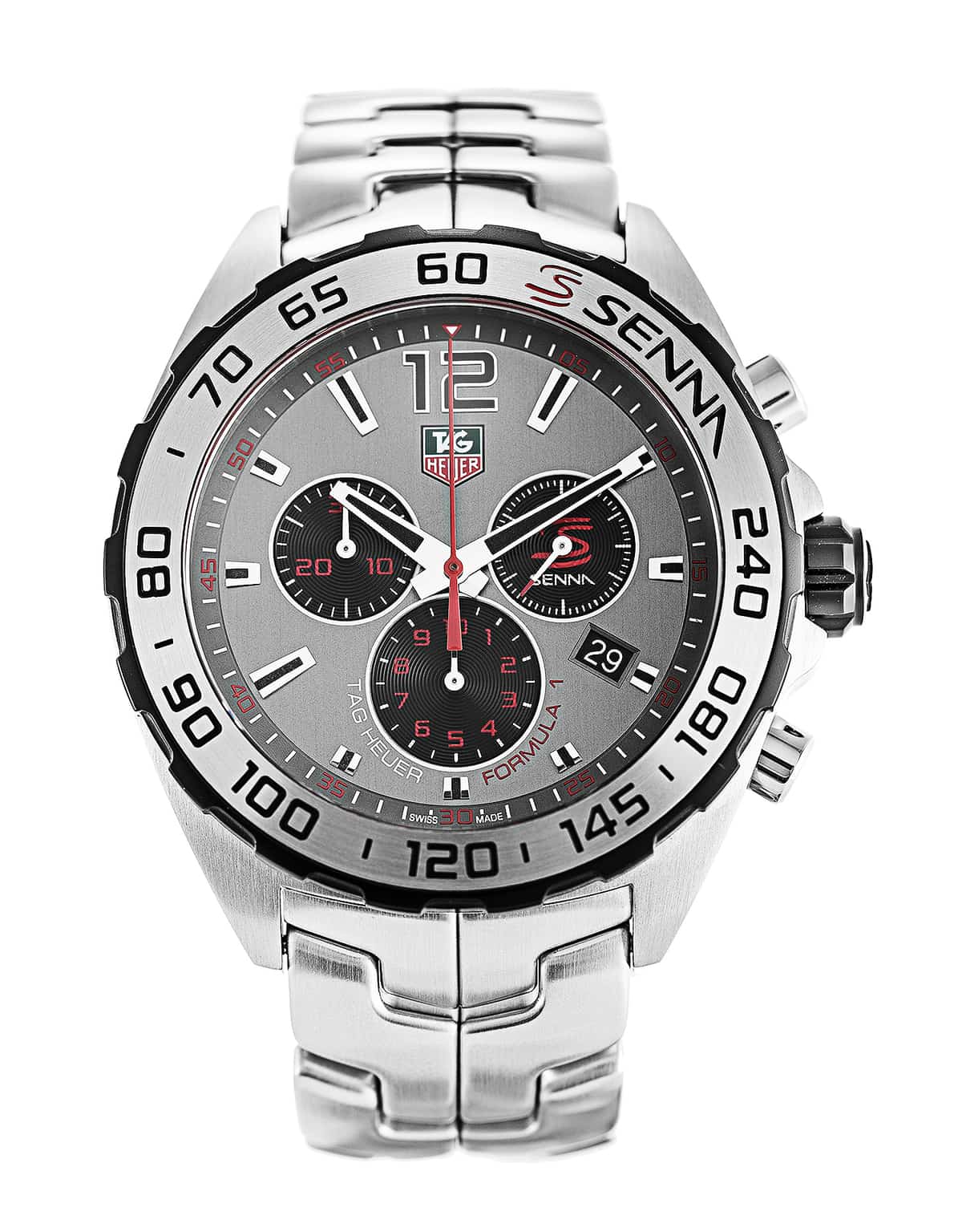 Shop Authentic Tag Heuer Formula 1 Special Edition Chronograph Grey Dial Silver Steel Strap Watch for Men - CAZ1012.BA0883 - Luxxuri
