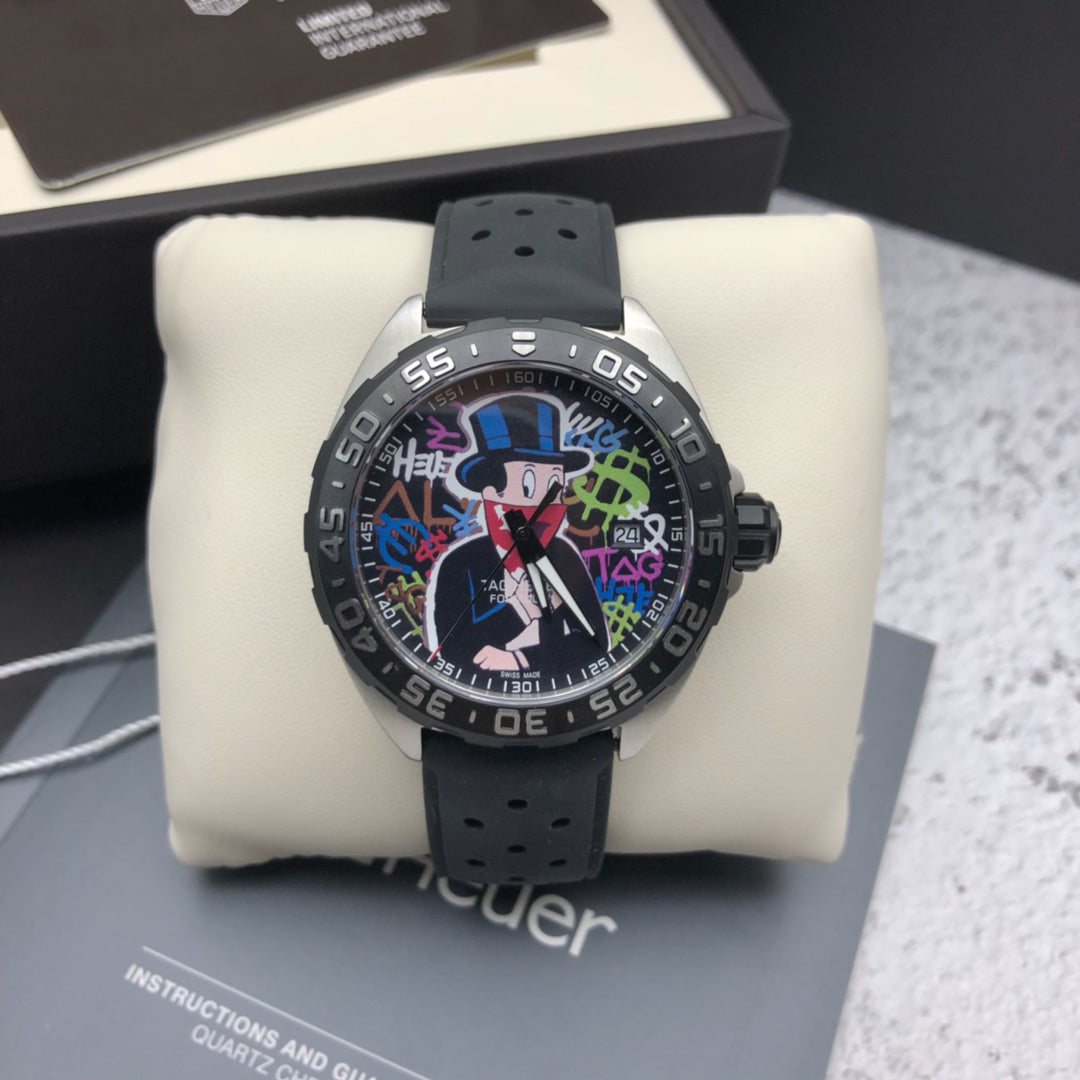 Shop Authentic Tag Heuer Formula 1 Alec Monopoly Black Dial Watch for Men - WAZ1117.FT8023 - Luxxuri