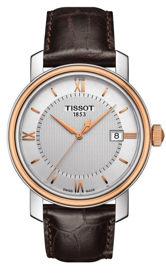Shop Authentic Tissot Bridgeport Lady White Dial Brown Leather Strap Watch For Women - T097.010.26.118.00 - Luxxuri