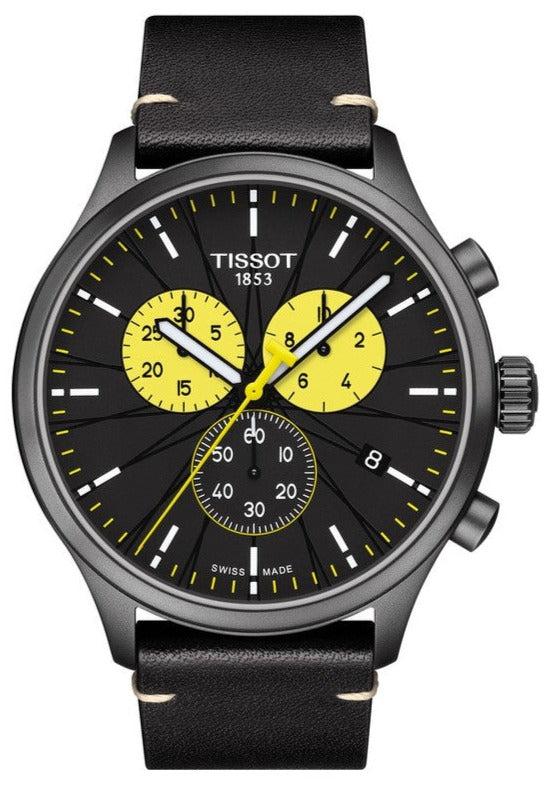 Shop Authentic Tissot Chrono XL Tour De France Special Edition Black Dial Black Leather Strap Watch for Men - T116.617.36.051.11 - Luxxuri