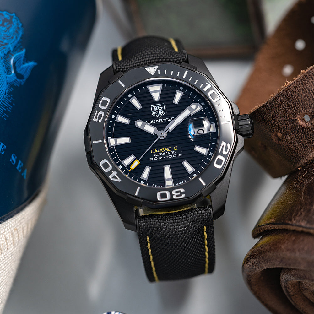 Shop Authentic Tag Heuer Aquaracer Black Dial Watch for Men - WAY218A.FC6362 - Luxxuri