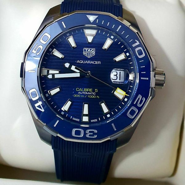 Shop Authentic Tag Heuer Aquaracer Blue Dial Watch for Men - WAY201B.FT6150 - Luxxuri