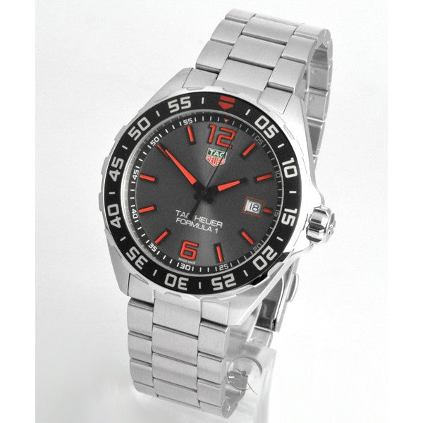 Shop Authentic Tag Heuer Formula 1 Quartz Anthracite Dial Silver Steel Strap Watch for Men - WAZ1018.BA0842 - Luxxuri