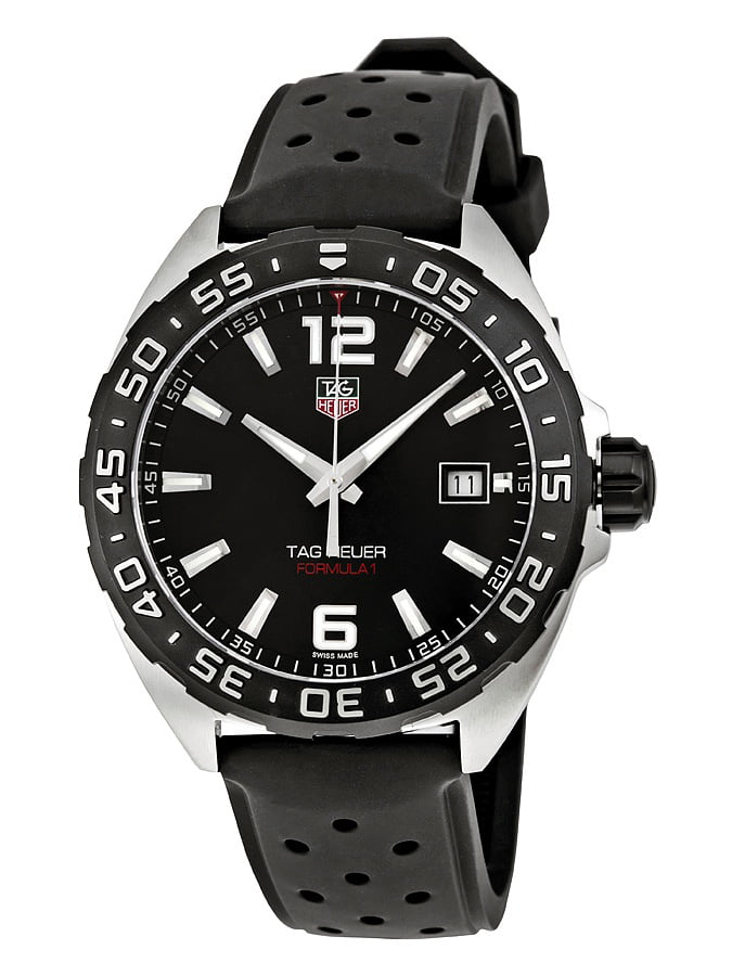 Shop Authentic Tag Heuer Formula 1 Quartz Black Dial Black Rubber Strap Watch for Men - WAZ1110.FT8023 - Luxxuri