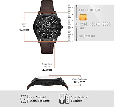 Shop Authentic Emporio Armani Paolo Chronograph Black Dial Brown Leather Strap Watch For Men - AR11549 - Luxxuri