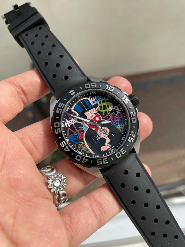 Shop Authentic Tag Heuer Formula 1 Alec Monopoly Special Edition Black Rubber Strap Watch for Men - WAZ1119.FT8023 - Luxxuri
