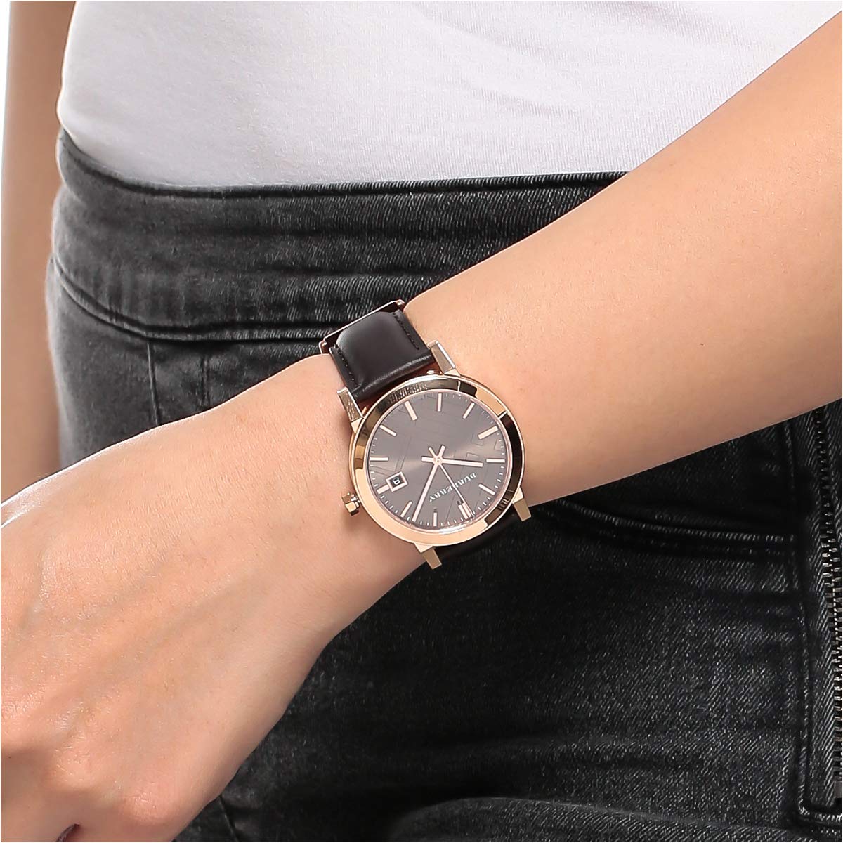 Shop Authentic Burberry The City Brown Dial Brown Leather Strap Watch for Men - BU9013 - Luxxuri