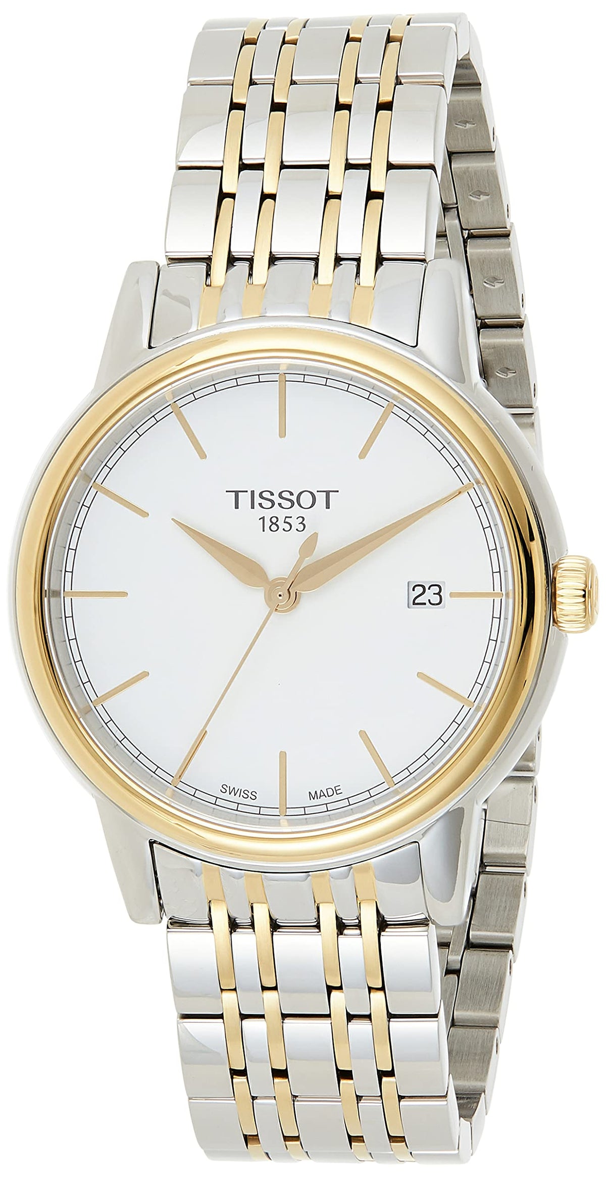 Shop Authentic Tissot T Classic Carson Quartz White Dial Two Tone Steel Strap Watch for Men - T085.410.22.011.00 - Luxxuri