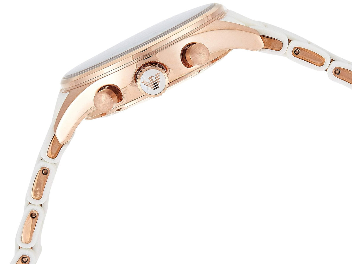Shop Authentic Emporio Armani Sportivo Silver Dial White Silicone Strap Watch For Women - AR5920 - Luxxuri