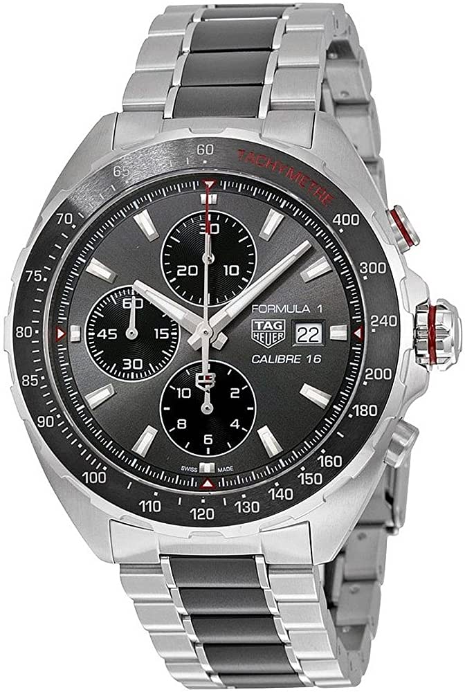 Shop Authentic Tag Heuer Formula 1 Automatic Chronograph Grey Dial Two Tone Strap Watch for Men - CAZ2012.BA0970 - Luxxuri
