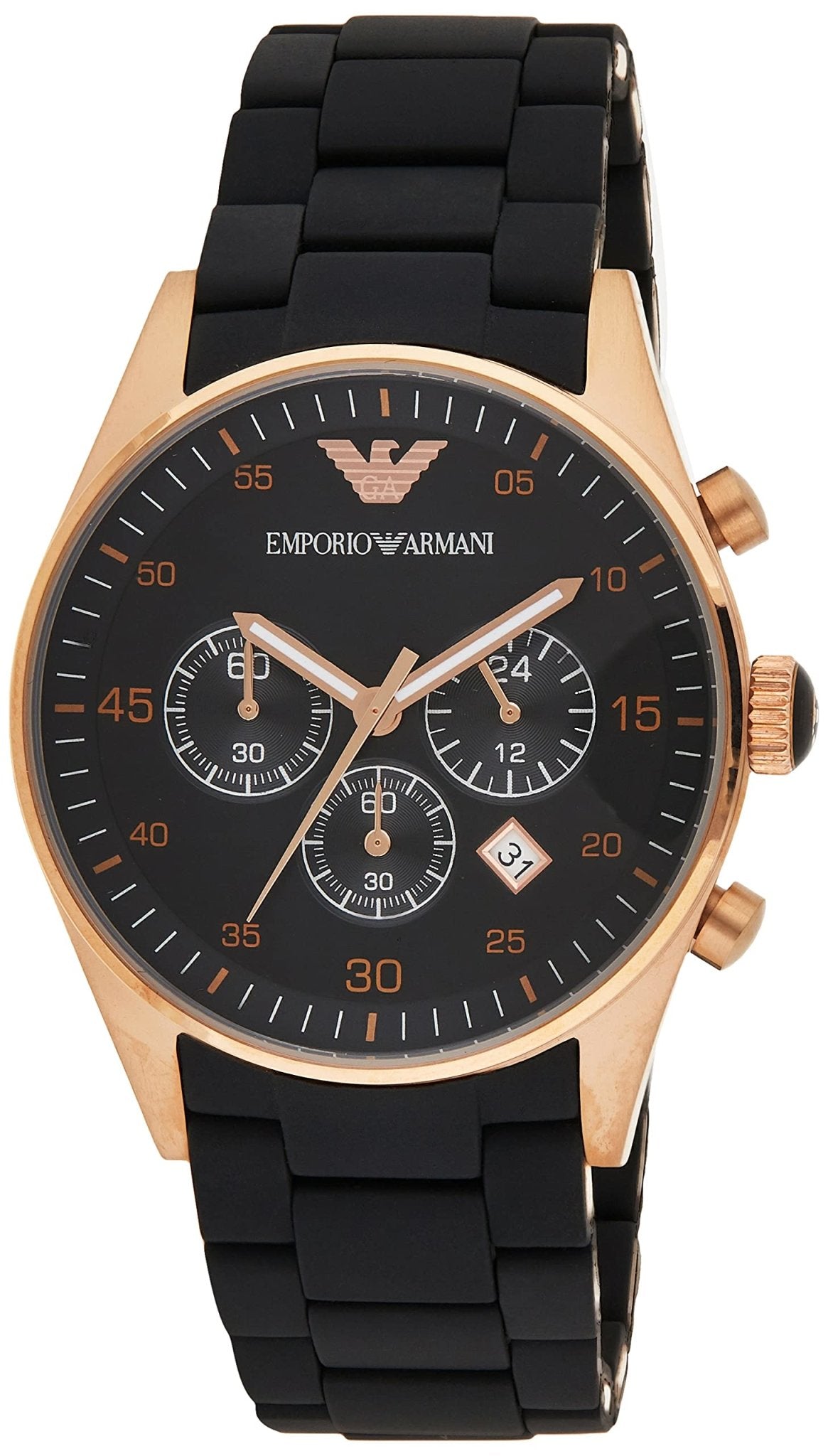 Shop Authentic Emporio Armani Sportivo Black Dial Black Steel Strap Watch For Men - AR5905 - Luxxuri