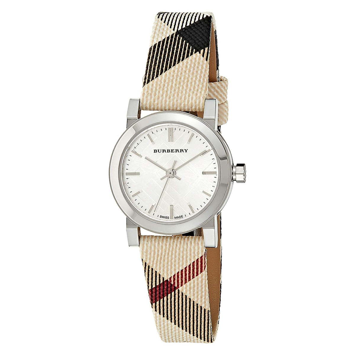 Shop Authentic Burberry The City Nova Silver Dial Brown Leather Strap Watch for Women - BU9212 - Luxxuri
