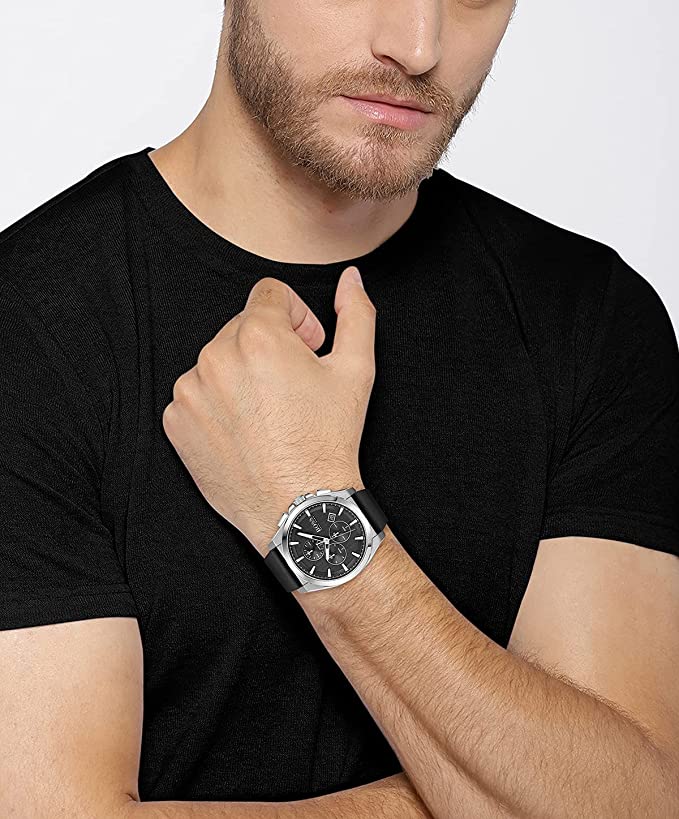 Shop Authentic Hugo Boss Nomad Blue Dial Brown Leather Strap Watch for Men - 1513773 - Luxxuri