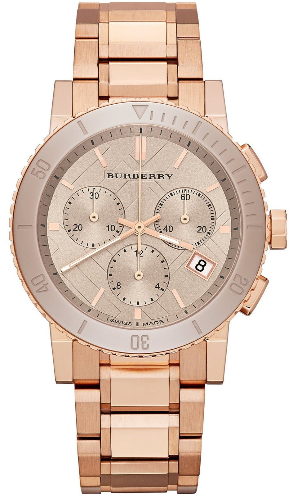 Shop Authentic Burberry The City Rose Gold Dial Rose Gold Steel Strap Watch for Women - BU9703 - Luxxuri