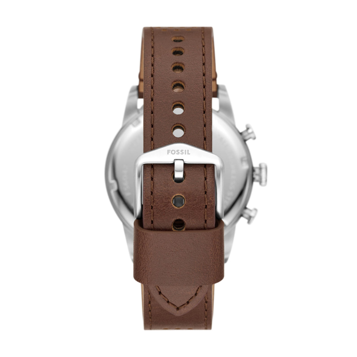 Shop Authentic Fossil Sport Tourer Chronograph White Dial Brown Leather Strap Watch for Men - FS6042 - Luxxuri