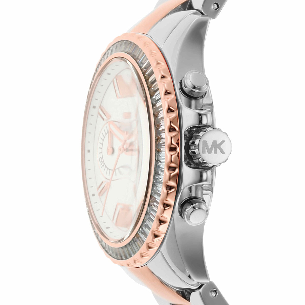 Shop Authentic Michael Kors Everest Chronograph White Dial Two Tone Steel Strap Watch For Women - MK7214 - Luxxuri