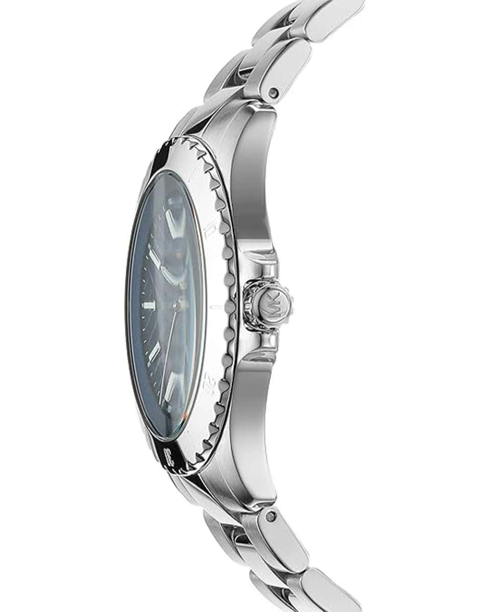 Shop Authentic Michael Kors Everest Three-Hand Blue Dial Silver Steel Strap Watch For Men - MK9079 - Luxxuri