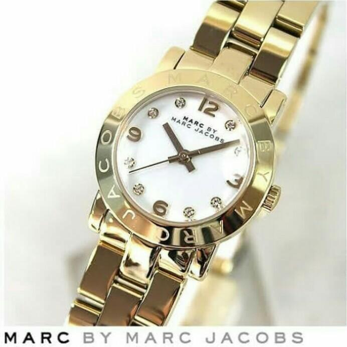 Shop Authentic Marc Jacobs Mini Amy White Dial Gold Steel Strap Watch for Women - MBM3057 - Luxxuri