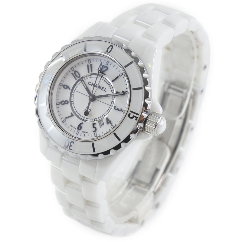 Shop Authentic Chanel J12 Ceramic White Dial White Steel Strap Watch for Women - J12 H0968 - Luxxuri