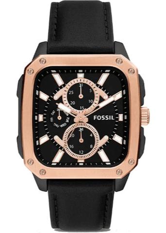 Shop Authentic Fossil Multifunction Black Dial Black Leather Strap Watch for Men - BQ2654 - Luxxuri