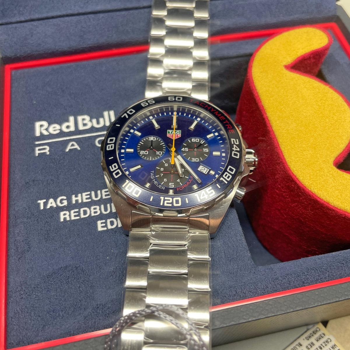 Shop Authentic Tag Heuer Formula 1 Red Bull Racing Chronograph Blue Dial Silver Steel Strap Watch for Men - CAZ101AK.BA0842 - Luxxuri