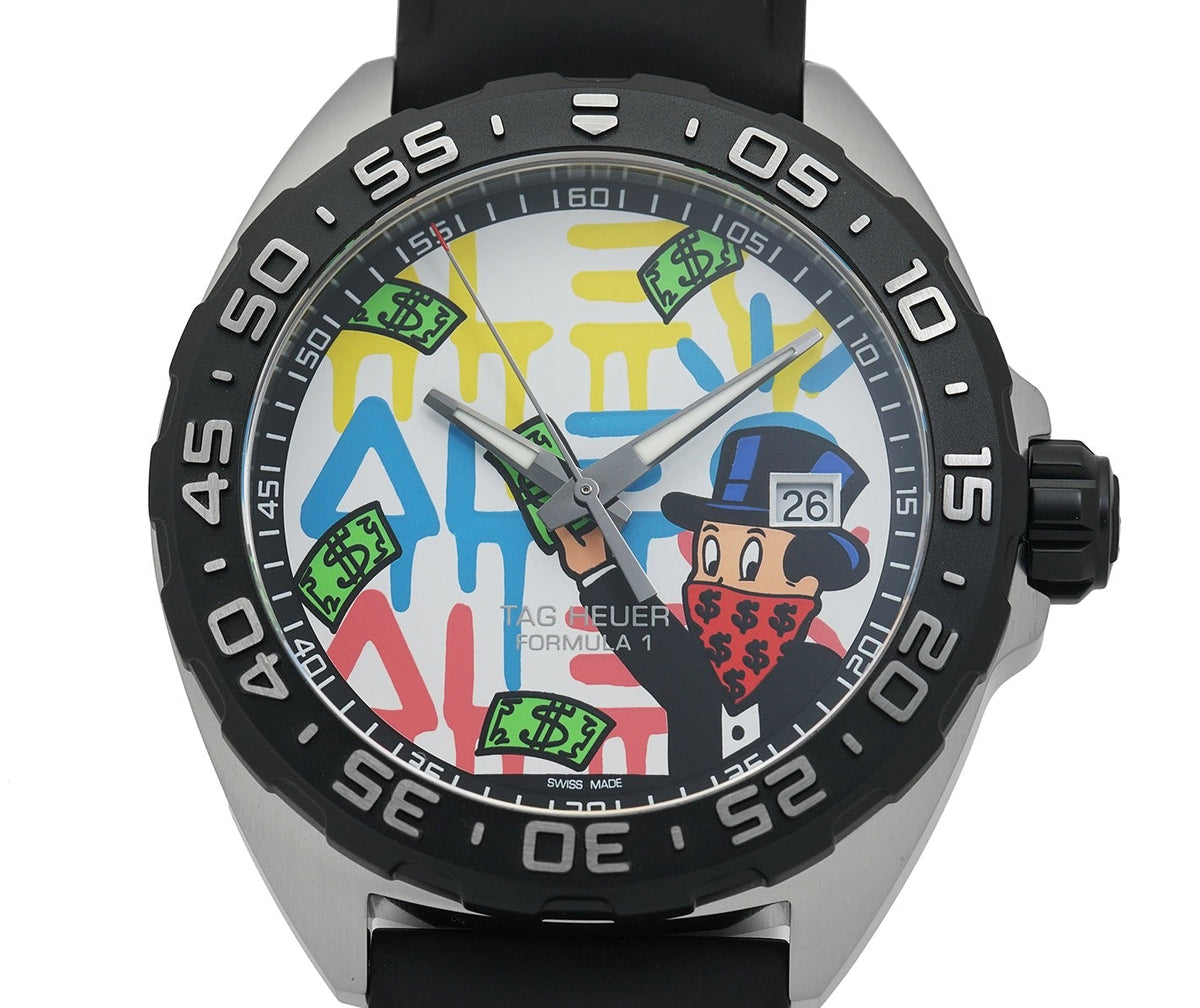 Shop Authentic Tag Heuer Formula 1 Alec Monopoly Special Edition Black Rubber Strap Watch for Men - WAZ1119.FT8023 - Luxxuri